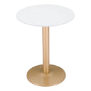  Zuo Alto 101570 Bistro Table - White & Gold IMAGE 3