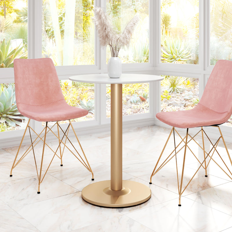  Zuo Alto 101570 Bistro Table - White & Gold IMAGE 7