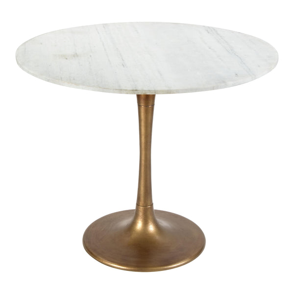  Zuo Fullerton 101842 Dining Table - White & Gold IMAGE 1