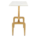  Zuo Clement 101512 Side Table - White & Gold IMAGE 2