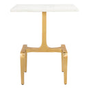  Zuo Clement 101512 Side Table - White & Gold IMAGE 3