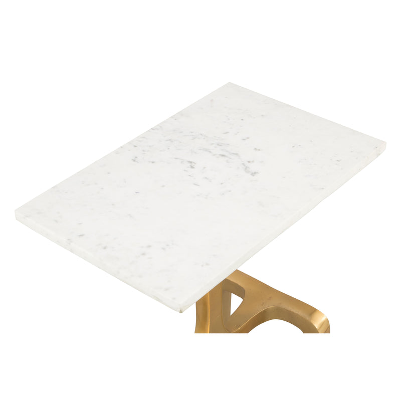  Zuo Clement 101512 Side Table - White & Gold IMAGE 7