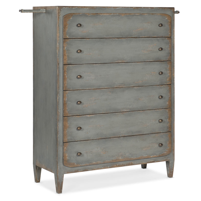 Hooker Furniture 5805-90010-95 Ciao Bella Six-Drawer Chest- Speckled Gray IMAGE 2