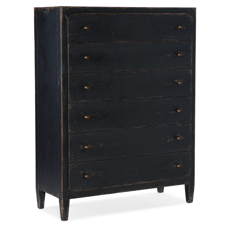 Hooker Furniture 5805-90010-99 Ciao Bella Six-Drawer Chest- Black IMAGE 1