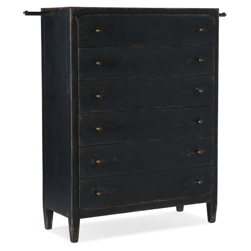 Hooker Furniture 5805-90010-99 Ciao Bella Six-Drawer Chest- Black IMAGE 2