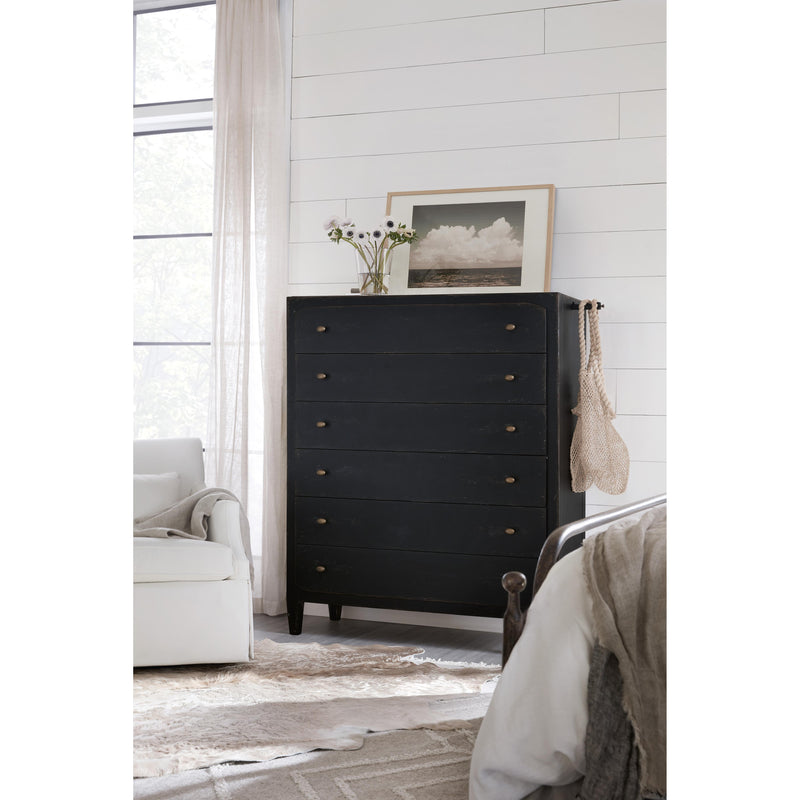 Hooker Furniture 5805-90010-99 Ciao Bella Six-Drawer Chest- Black IMAGE 4