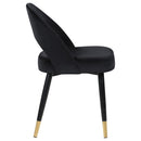 Coaster Furniture Lindsey 193562 Upholstered Dining Side Chair - Black IMAGE 8