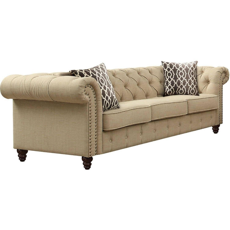 Acme Furniture Aurelia Stationary Fabric Sofa 52420 IMAGE 2