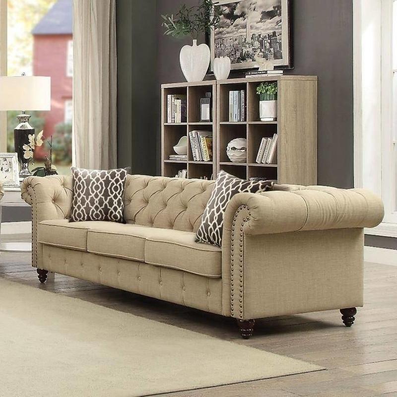 Acme Furniture Aurelia Stationary Fabric Sofa 52420 IMAGE 3