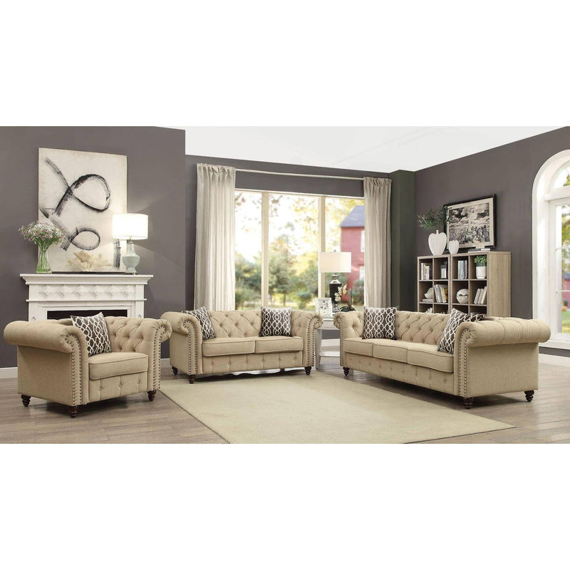 Acme Furniture Aurelia Stationary Fabric Loveseat 52421 IMAGE 3