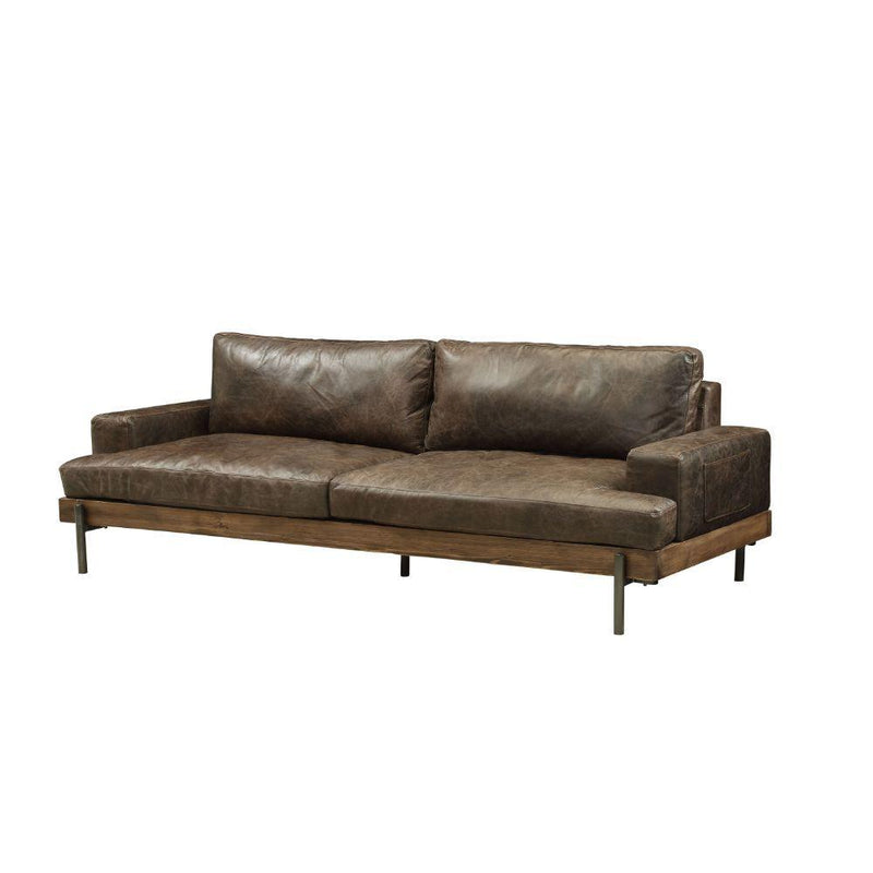 Acme Furniture Silchester Stationary Leather Sofa 52475 IMAGE 2
