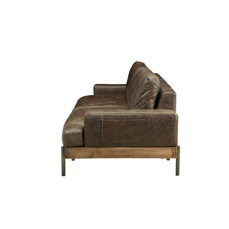 Acme Furniture Silchester Stationary Leather Sofa 52475 IMAGE 3