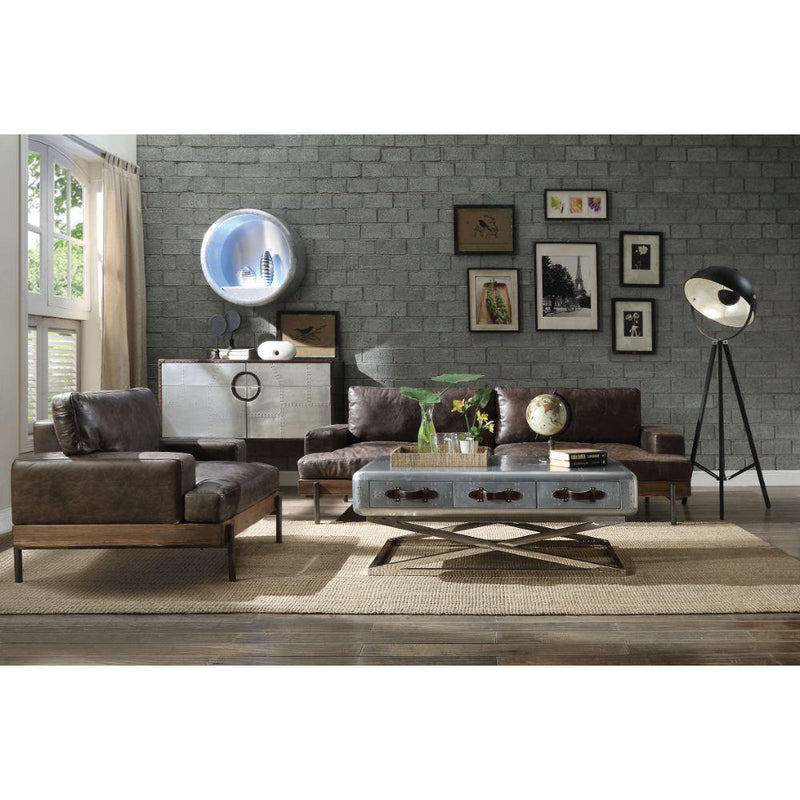 Acme Furniture Silchester Stationary Leather Sofa 52475 IMAGE 5
