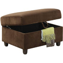 Acme Furniture Belville 52703 Ottoman with Storage - Chocolate IMAGE 1
