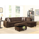 Acme Furniture Belville 52703 Ottoman with Storage - Chocolate IMAGE 3