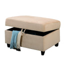 Acme Furniture Belville 52708 Ottoman with Storage - Beige IMAGE 1