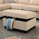 Acme Furniture Belville 52708 Ottoman with Storage - Beige IMAGE 2