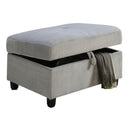 Acme Furniture Belville 52713 Ottoman with Storage - Grey IMAGE 1