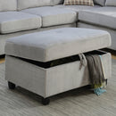 Acme Furniture Belville 52713 Ottoman with Storage - Grey IMAGE 2
