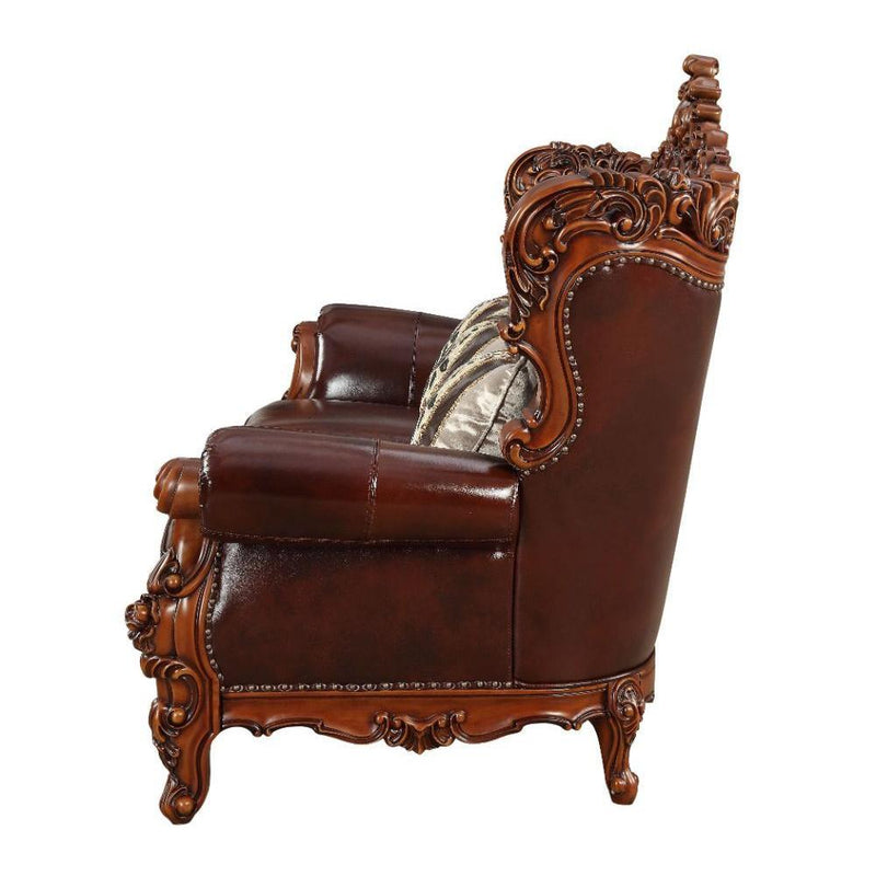 Acme Furniture Eustoma Stationary Leather Match Sofa 53065 IMAGE 3