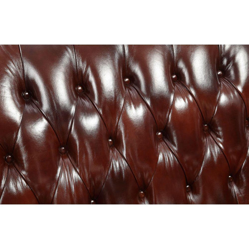 Acme Furniture Eustoma Stationary Leather Match Loveseat 53066 IMAGE 4