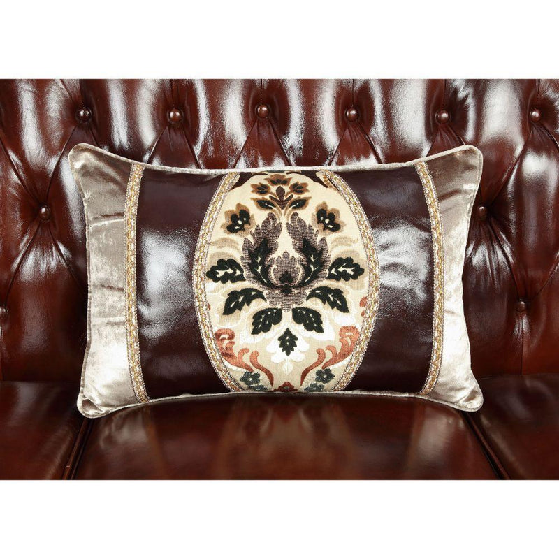 Acme Furniture Eustoma Stationary Leather Match Loveseat 53066 IMAGE 5