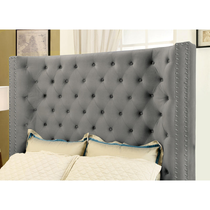 Furniture of America Mirabelle Queen Upholstered Panel Bed CM7679GY-Q-VN IMAGE 3