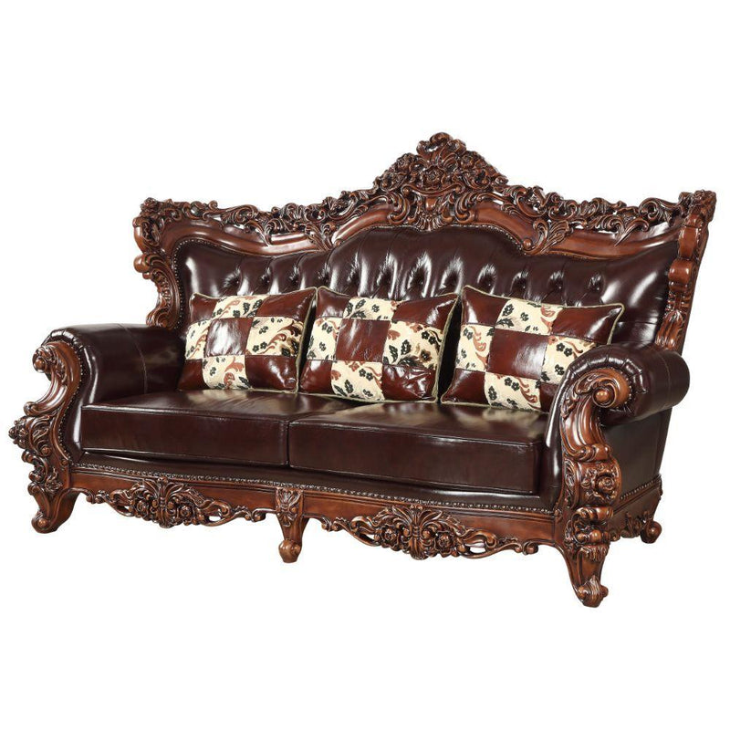 Acme Furniture Forsythia Stationary Leather Match Sofa 53070 IMAGE 2