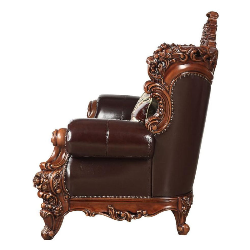 Acme Furniture Forsythia Stationary Leather Match Sofa 53070 IMAGE 3