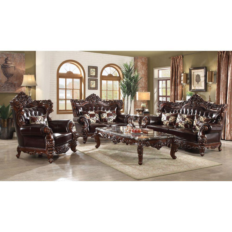 Acme Furniture Forsythia Stationary Leather Match Sofa 53070 IMAGE 7