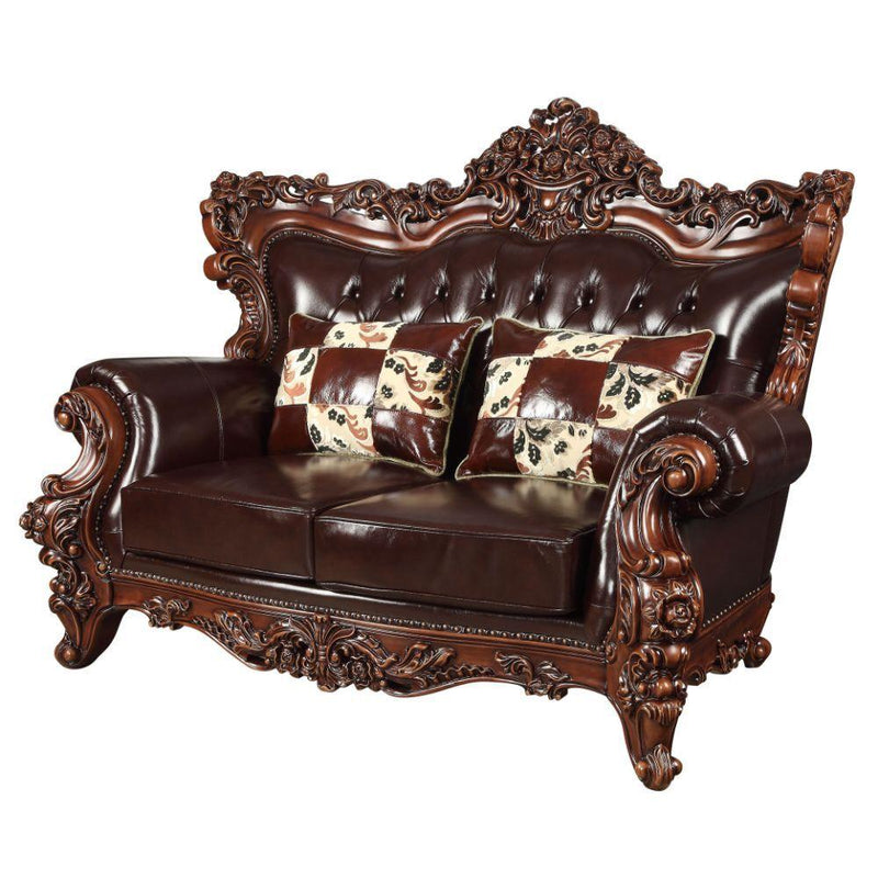 Acme Furniture Forsythia Stationary Leather Match Loveseat 53071 IMAGE 2