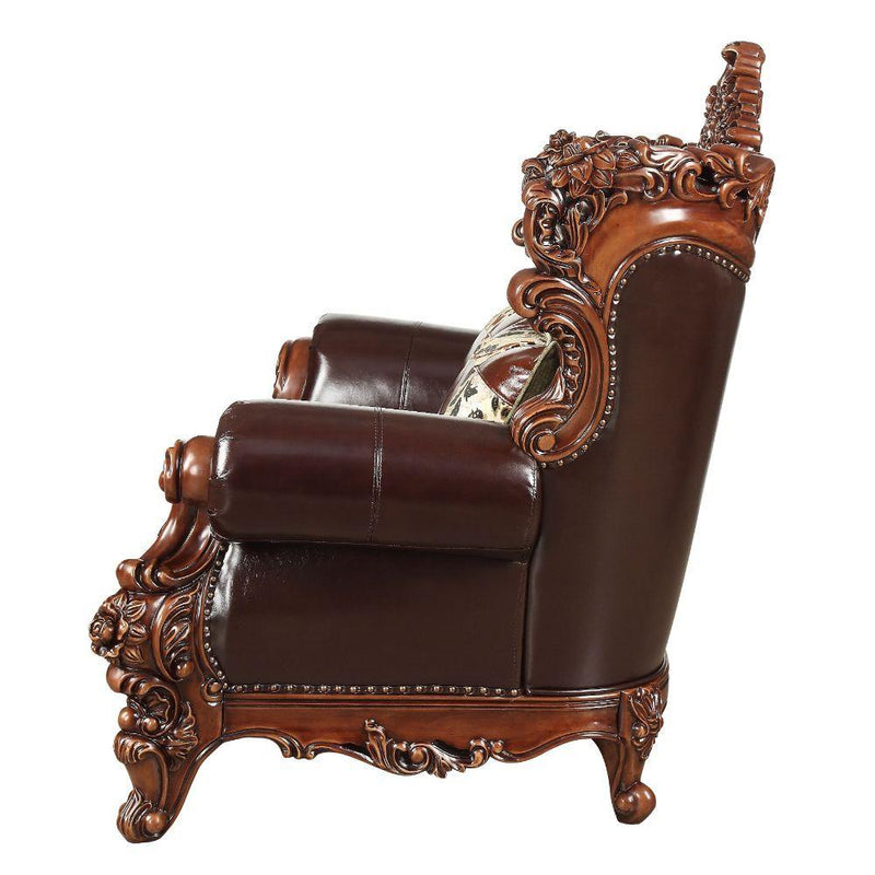 Acme Furniture Forsythia Stationary Leather Match Loveseat 53071 IMAGE 3
