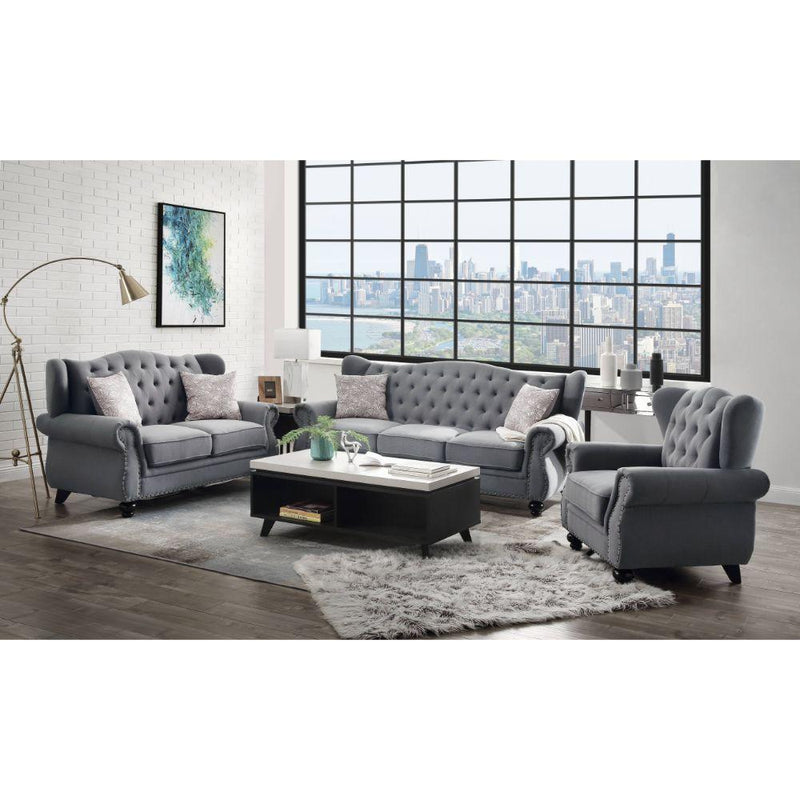 Acme Furniture Hannes Stationary Fabric Sofa 53280 IMAGE 5