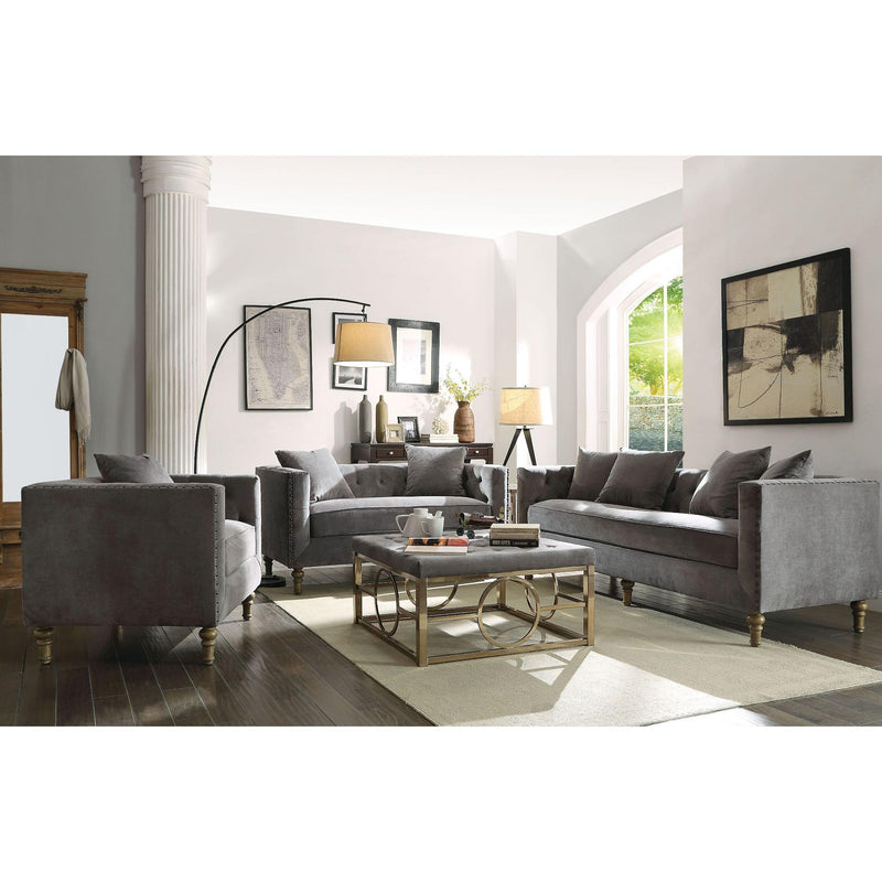 Acme Furniture Sidonia Stationary Fabric Loveseat 53581 IMAGE 2