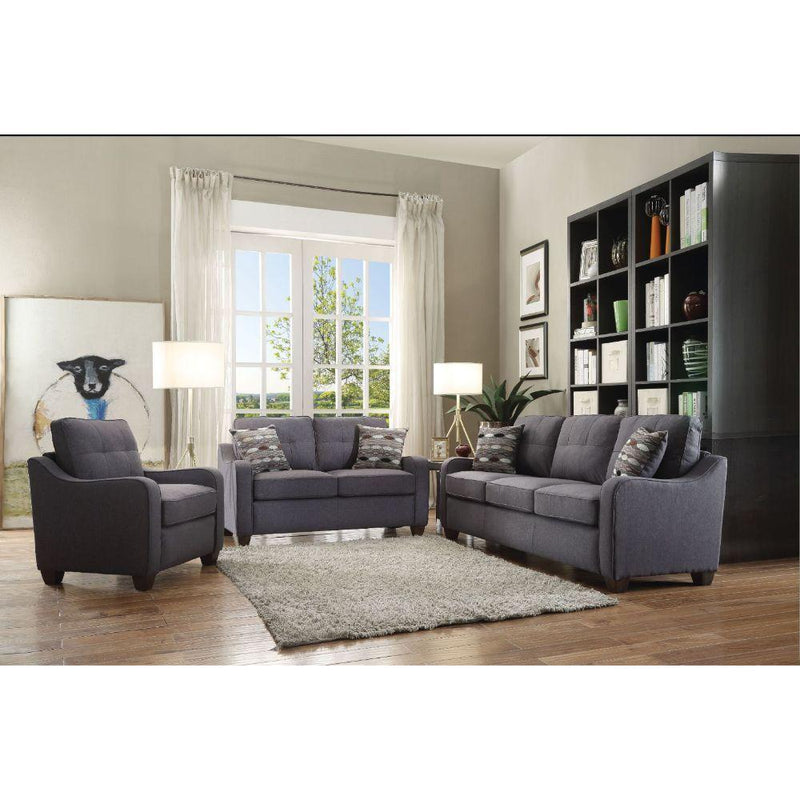 Acme Furniture Cleavon II Stationary Fabric Loveseat 53791 IMAGE 2