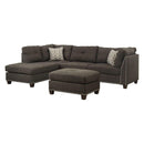 Acme Furniture Laurissa 54370 Sectional Sofa with Ottoman - Charcoal IMAGE 1