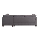 Acme Furniture Laurissa 54385 Sectional Sofa with Ottoman - Light Charcoal IMAGE 4