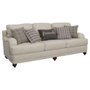  Coaster Furniture Glenn 511094 Upholstered English Arm Sofa - Light Grey and Grey IMAGE 2