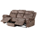 Acme Furniture Zubaida 55020 Glider Sofa - Two Tone Chocolate IMAGE 6