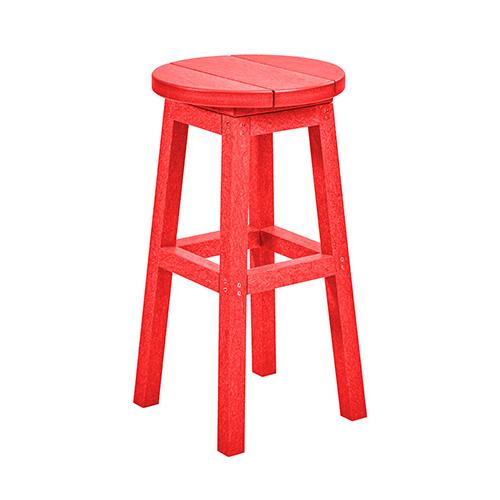 C.R. Plastic Products Generation C21C-01 Counter Height Bar Stool - Red IMAGE 1