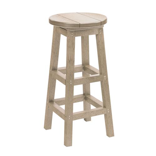 C.R. Plastic Products Generation C21C-07 Counter Height Bar Stool - Beige IMAGE 1