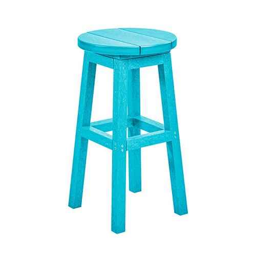 C.R. Plastic Products Generation C21C-09 Counter Height Bar Stool - Turquoise IMAGE 1