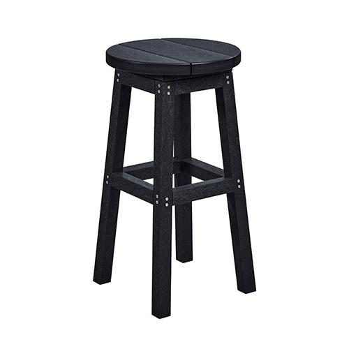 C.R. Plastic Products Generation C21C-14 Counter Height Bar Stool - Black IMAGE 1