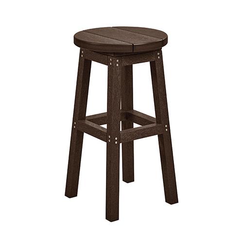 C.R. Plastic Products Generation C21C-16 Counter Height Bar Stool - Chocolate IMAGE 1