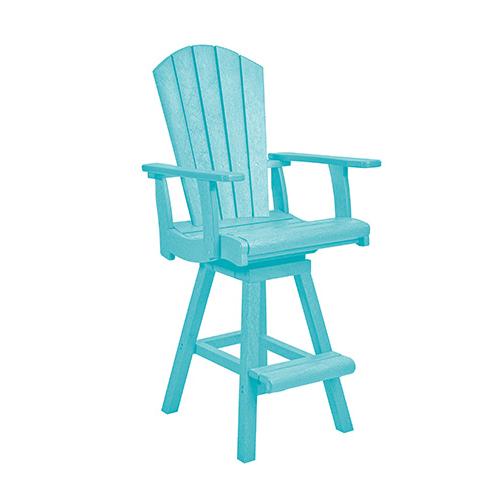 C.R. Plastic Products Generation C25-11 Swivel Pub Chair - Aqua IMAGE 1