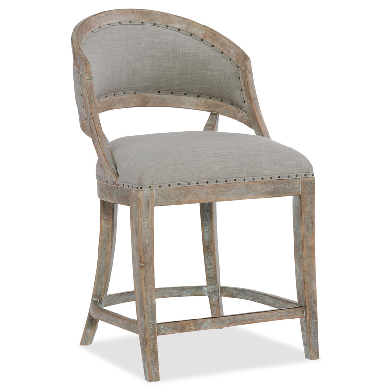 Hooker Furniture 5750-25350-MWD Boheme Garnier Barrel Back Counter Stool IMAGE 1