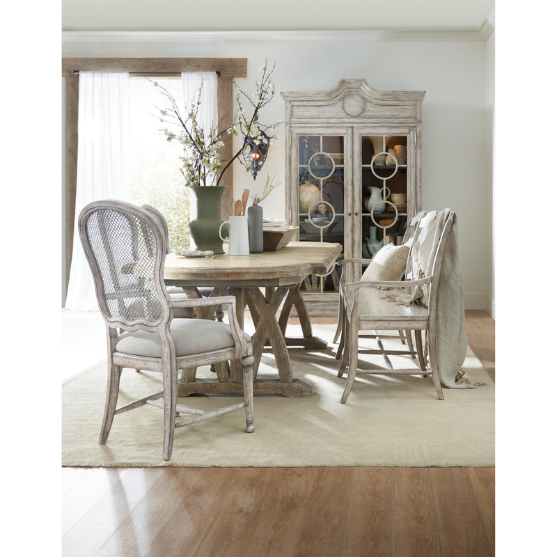 Hooker Furniture 5750-75200-MWD Boheme Colibri 88in Trestle Dining Table with 1-20in Leaf IMAGE 6