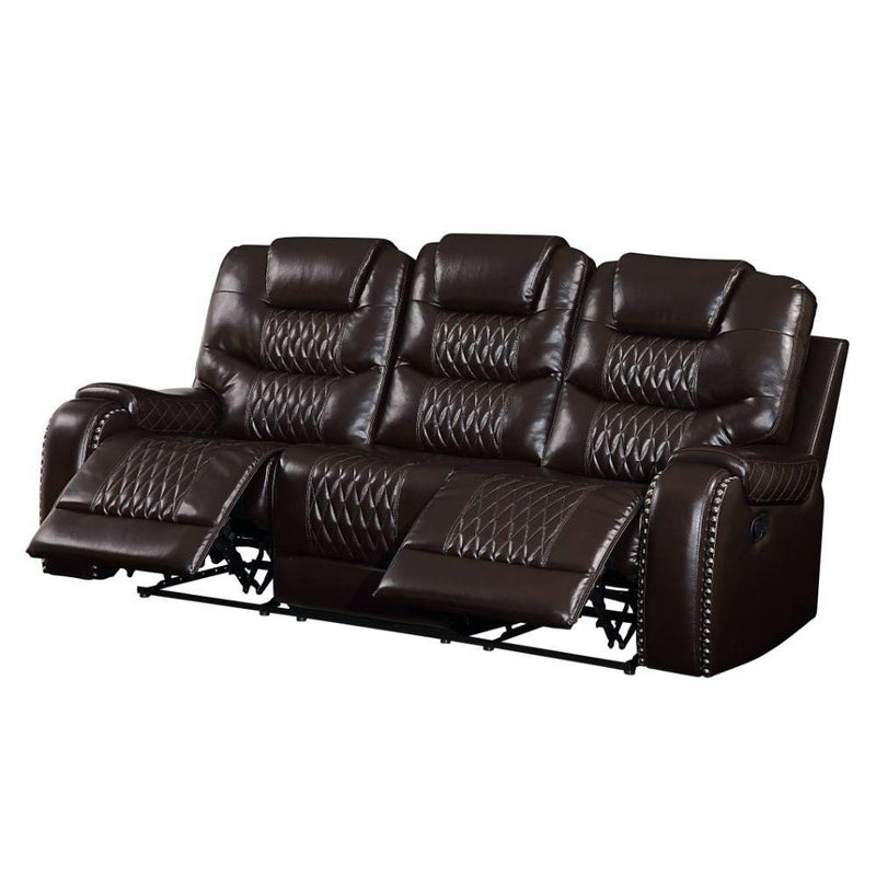 Acme Furniture Braylon Reclining Polyurethane Sofa 55415 IMAGE 3