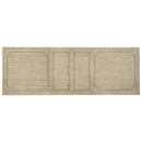  Hooker Furniture 5805-75200-80 Ciao Bella 84in Trestle Table with 2-18in Leaves-Flaky White/Black IMAGE 2