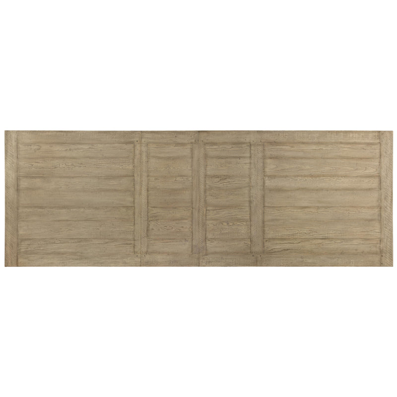 Hooker Furniture 5805-75200-85 Ciao Bella 84in Trestle Table with 2-18in Leaves-Natural/Gray IMAGE 2